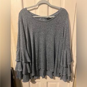 OSO Casuals tiered bell sleeve top